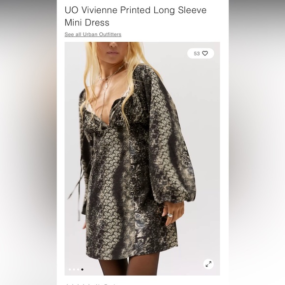 URBAN OUTFITTERS Vivienne Paisley Printed Long Sleeve Mini Dress Size Small NWT - Picture 4 of 8